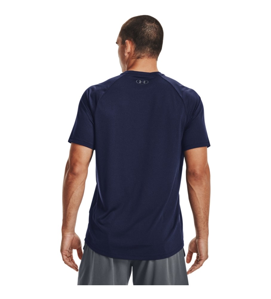 Camiseta de manga curta texturizada Under Armour UA Tech 2.0 - Azul-marinho