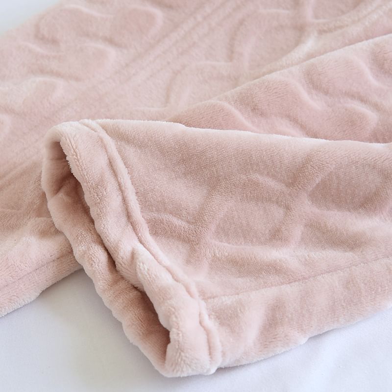 molpes - Effen fleece pyjamabroek met elastische taille