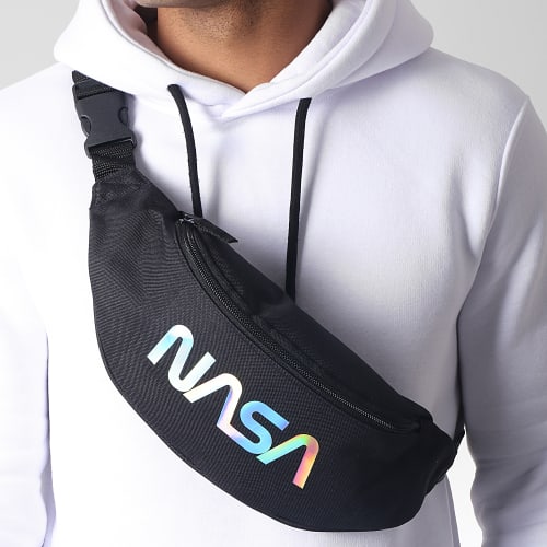 Sacoche Banane Iridescent Worm Logo Noir