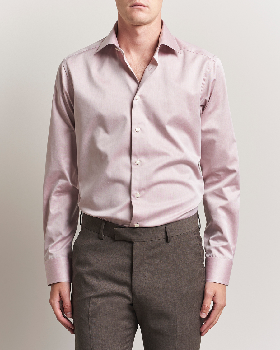 Eton Slim Fit Signature Twill Shirt Brown