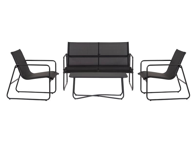 Schou Loungeset Theodor, Set 4-teilig, Schwarz Gartenlounge