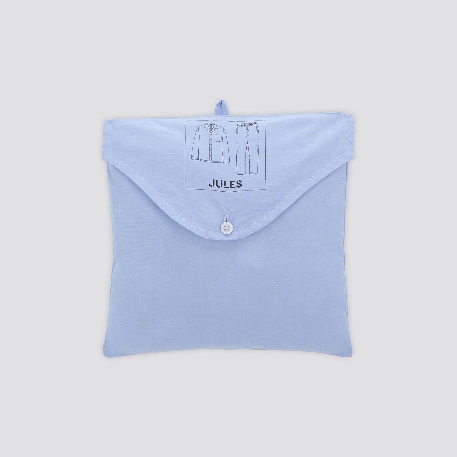 Pyjama chemise et pantalon Bleu clair
