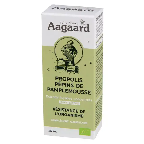 Gotas de Própolis Aagaard com Própolis e Extrato de Semente de Toranja 30ml