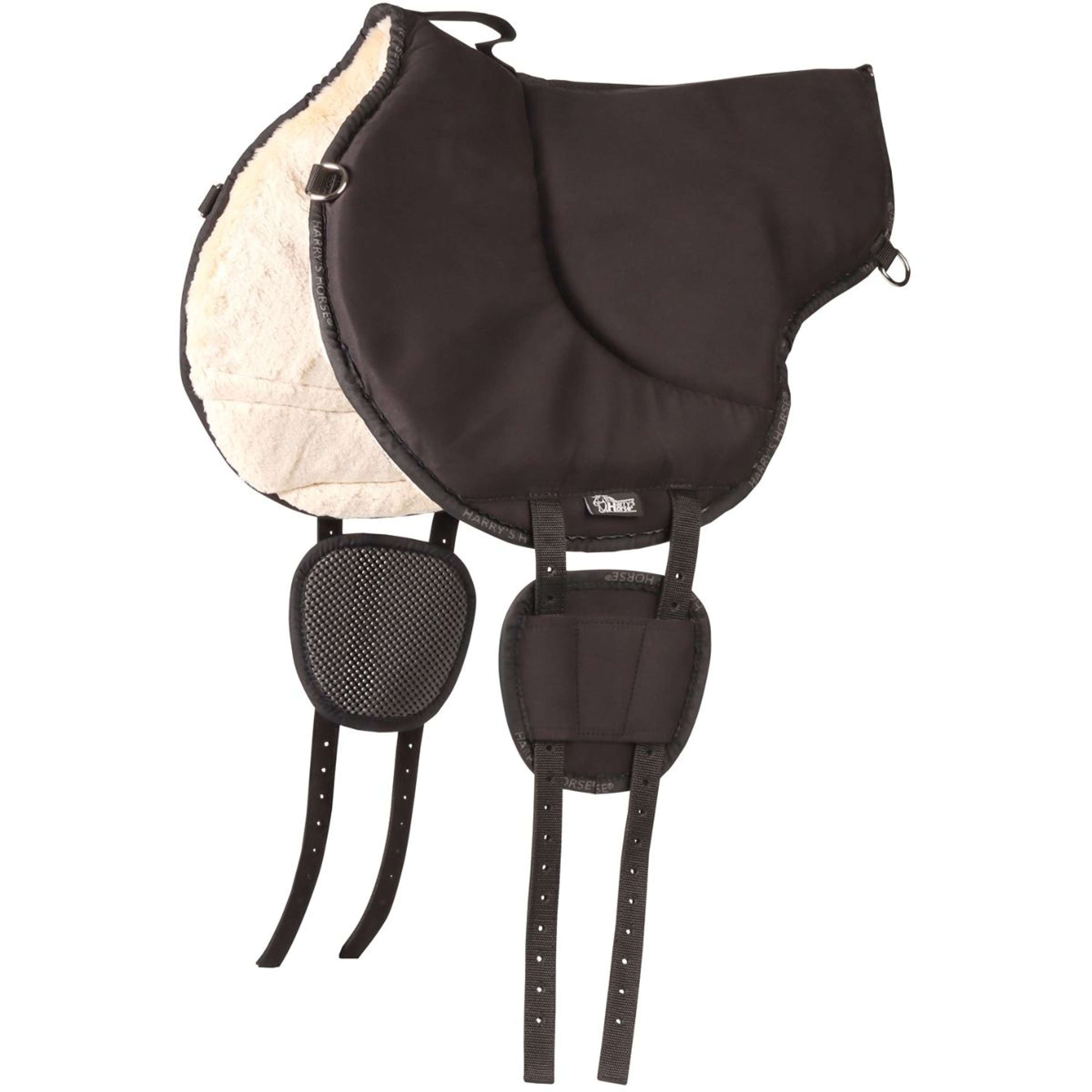 Harry's Horse Bareback Pad Faux Fur Zwart