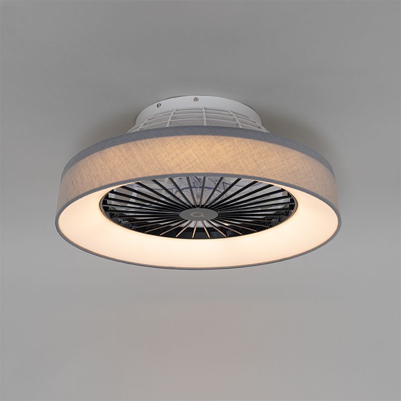 Plafondventilator grijs met ster effect 47cm incl. LED dimbaar met afstandsbediening - Emily