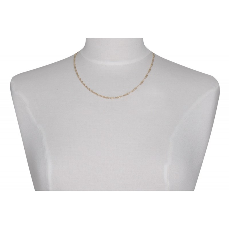 Collier Plaqué Or Maille Torsadée - Taille 45cm