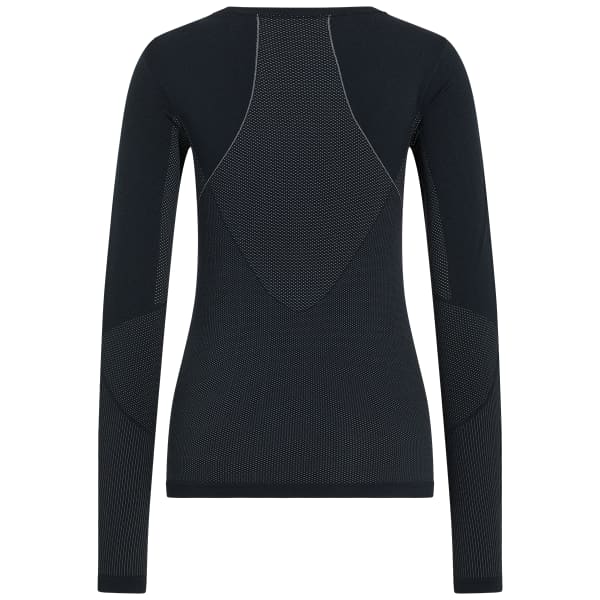 T-shirt thermique ODLO ZEROWEIGHT PK WINDPROOF WARM BL TOP CREW NECK L/S W BLACK/ODLO CONCRETE GREY