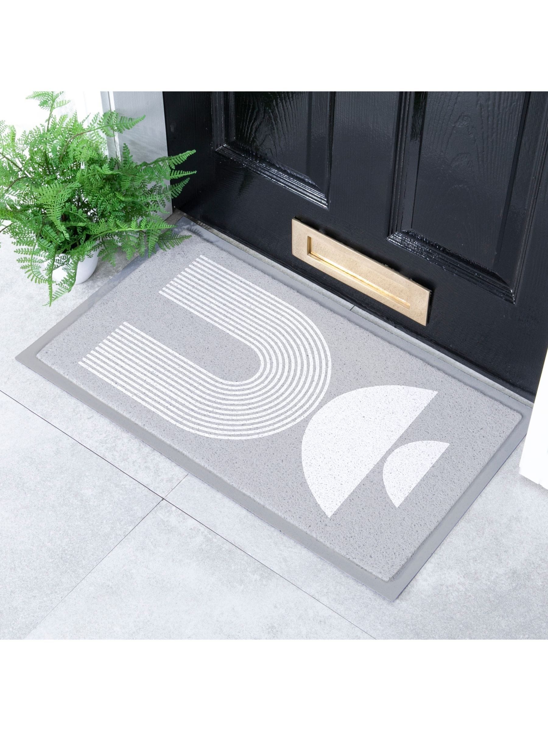 Artsy Mats Half Moon Abstract Indoor Outdoor Doormat
