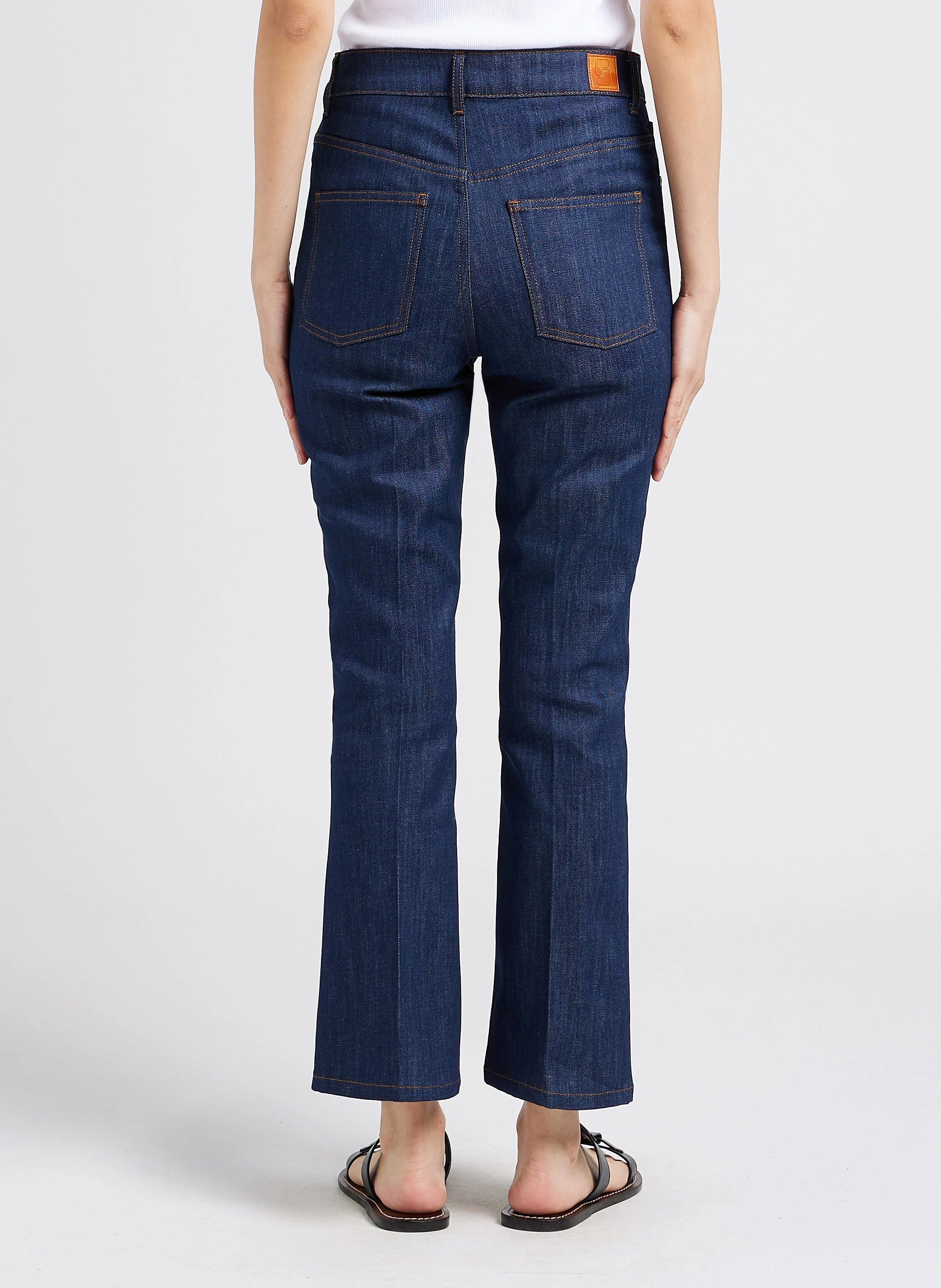 FRANCISCO - Jean flare en denim brut | Bleu