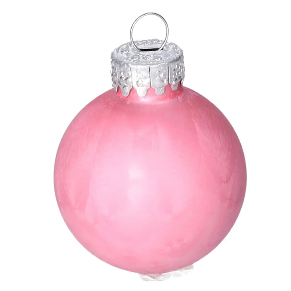 Othmar Decorations Luxe kerstballen - 16x -4 cm - roze -glas