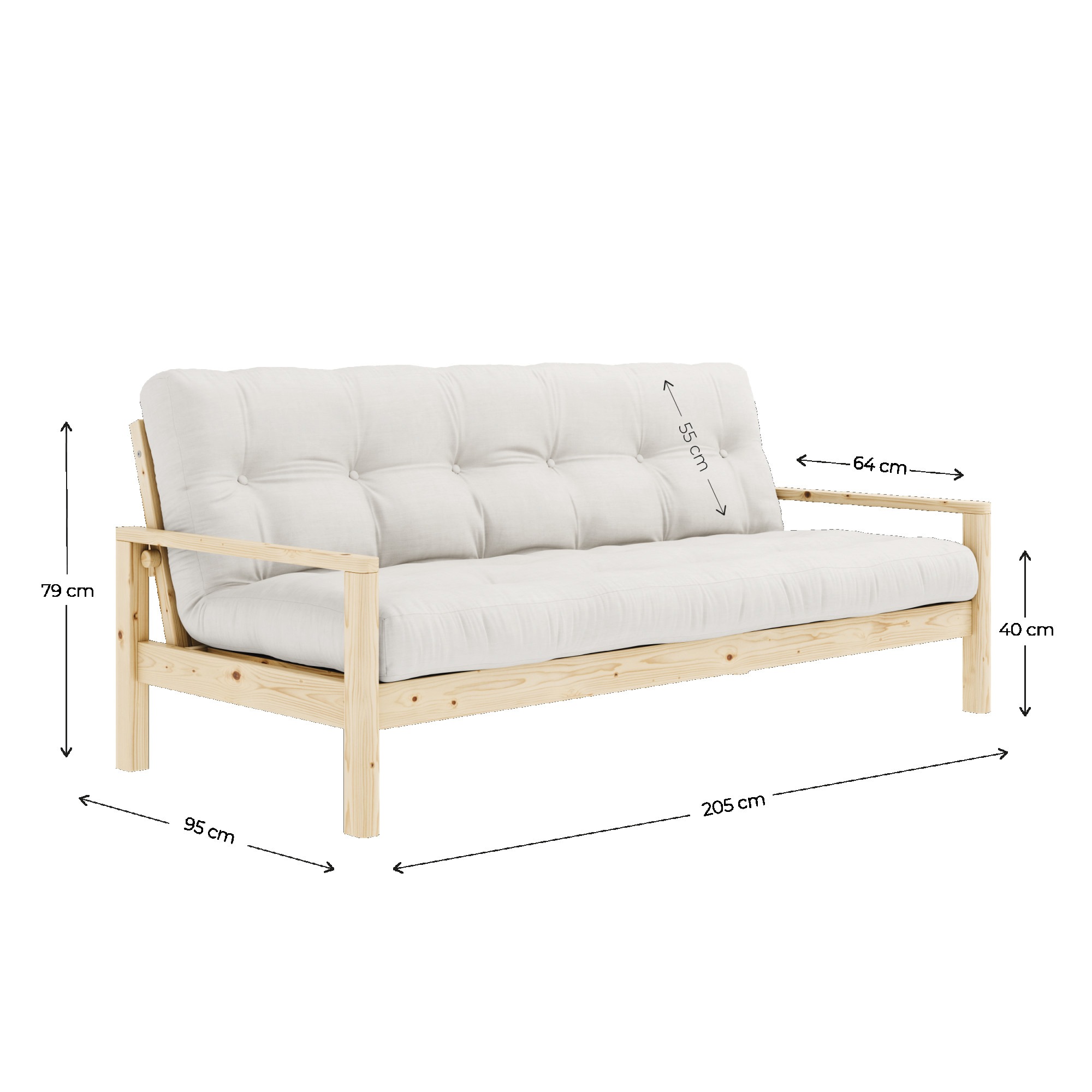 Karup Design Schlafsofa »KNOB« mit Futonmatratze, verschiedene Farben, FSC®-zertifiziert, Kiefer