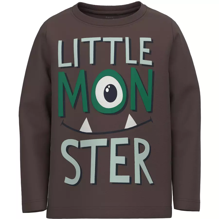 name it Langarmshirt Nmmvux Seal Brown