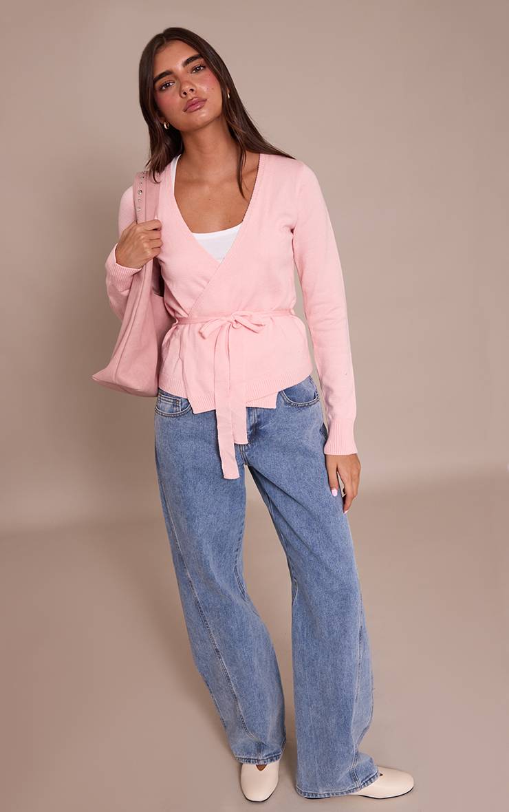 Rose Cardigan Enveloppant Tricoté Pilates