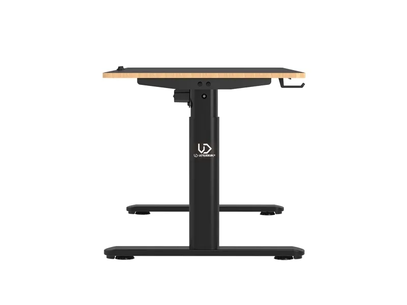 Ultradesk Pulsar, Lige, Rektangulær form, MDF, Stål, Spil, Sort
