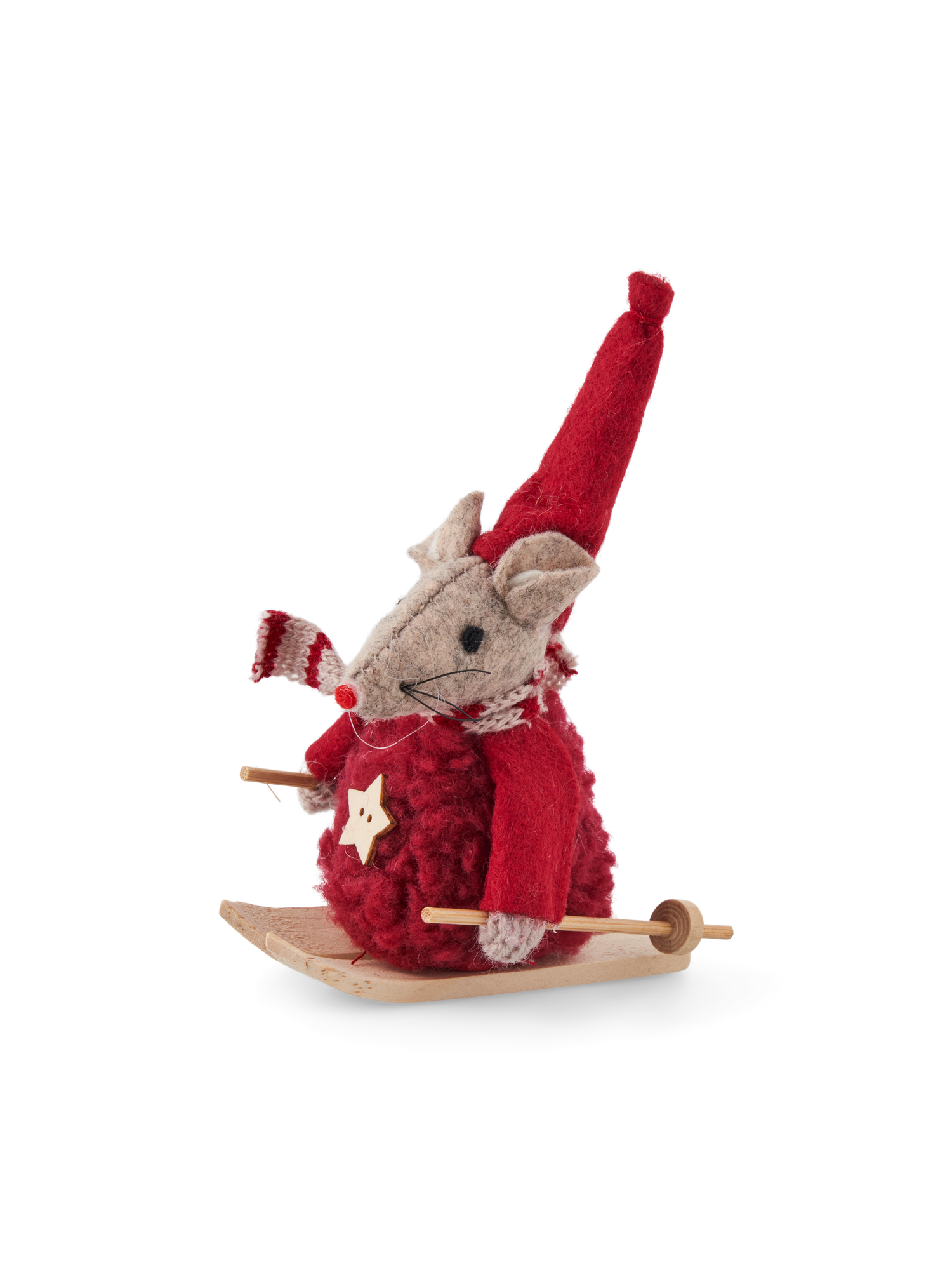 Dekorativ julemus | 8 cm. | Red