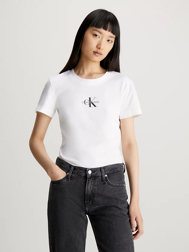 Camiseta slim fit com monograma