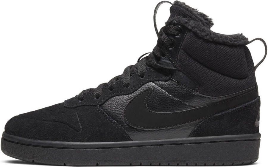 Nike Kids Zwarte Nike Hoge Sneaker Court Borough Mid Kids