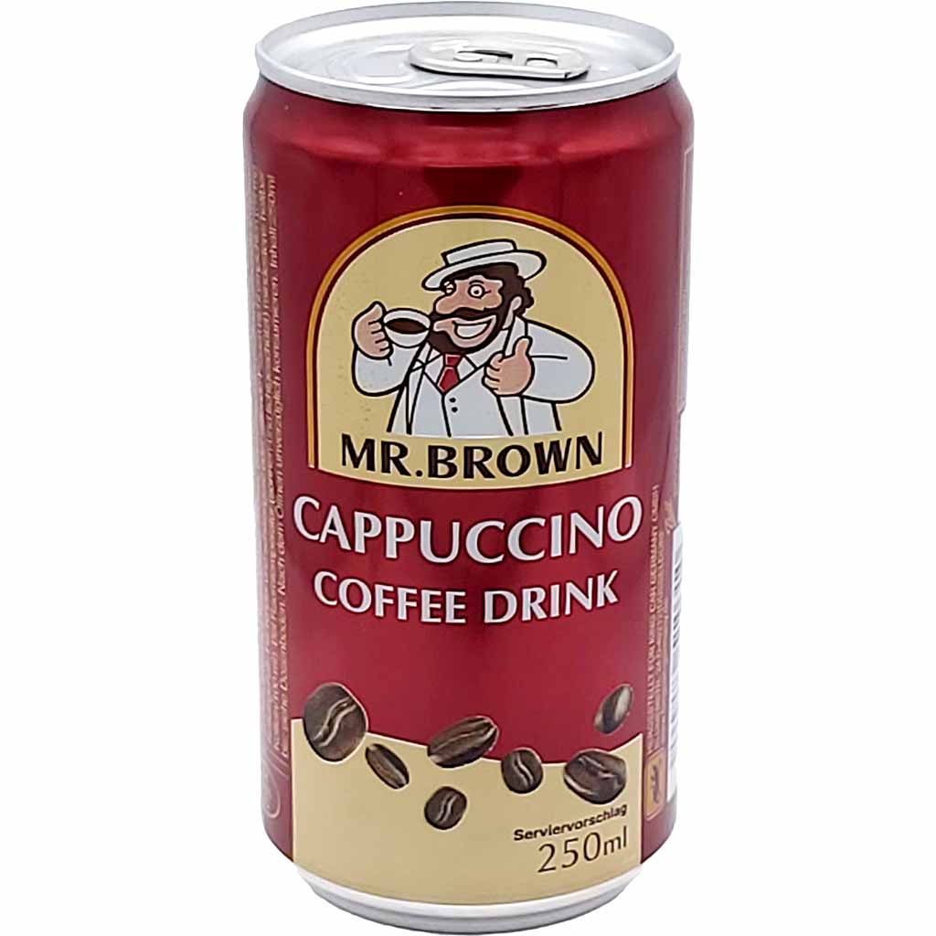 24x Mr.Brown Coffee Drink Cappuccino Dose á 250ml=6L MHD:9.10.25