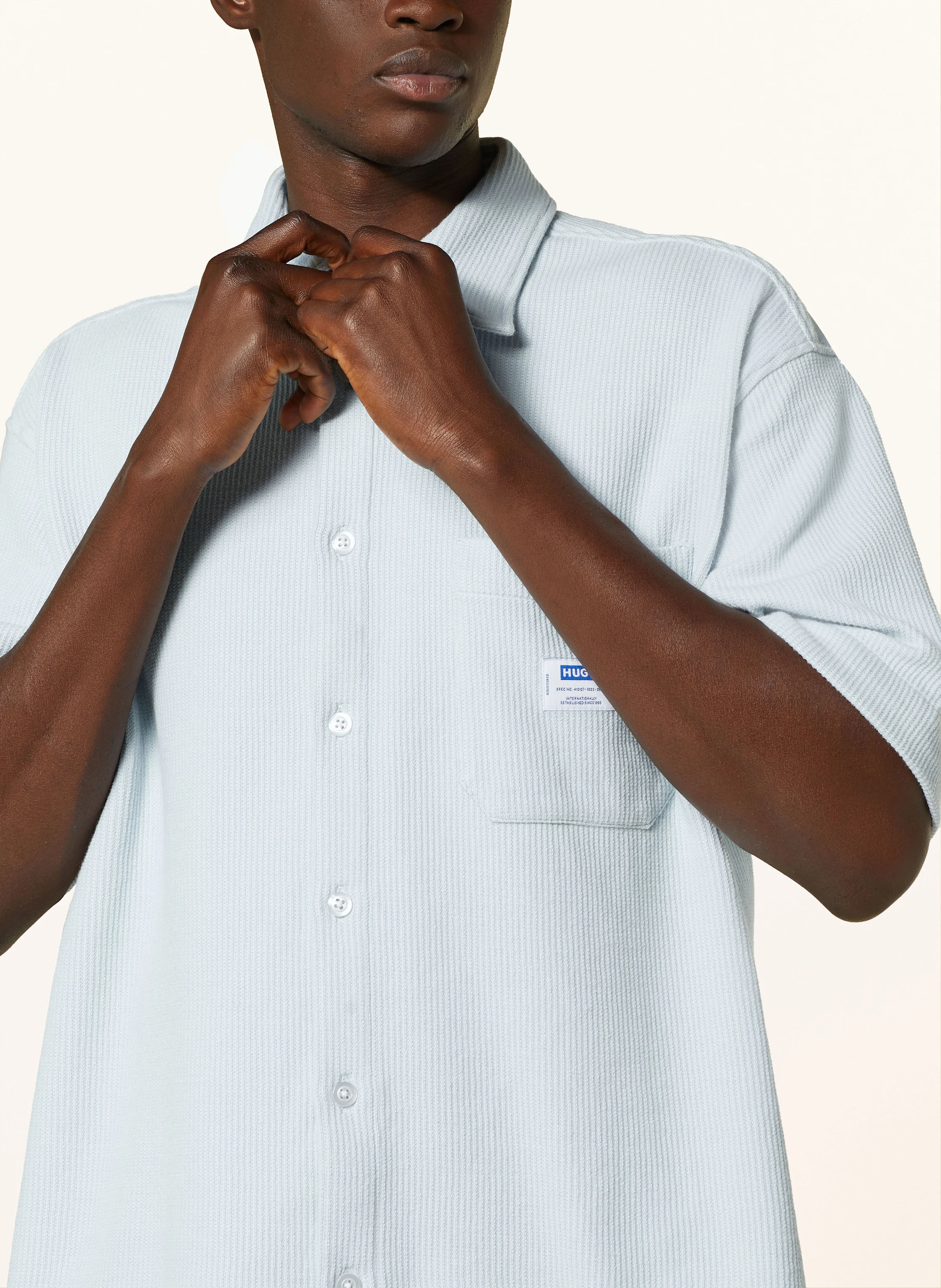 HUGO BLUE Kurzarm-Hemd EBRONN Comfort Fit