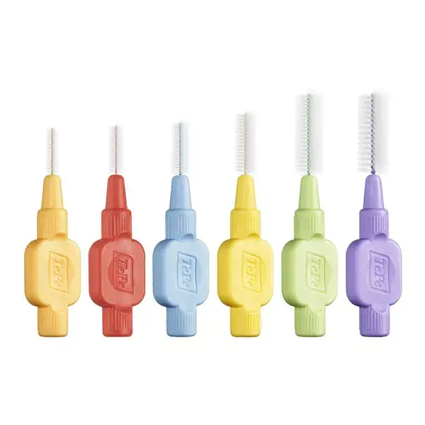 TePe Brossette Interdentaire Extra Souple Eco-Responsable Jaune Pastel ISO 4 / 0.7mm 6 brossettes