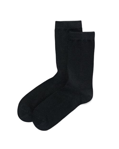 2 paires de chaussettes femme avec bambou sans coutures noir