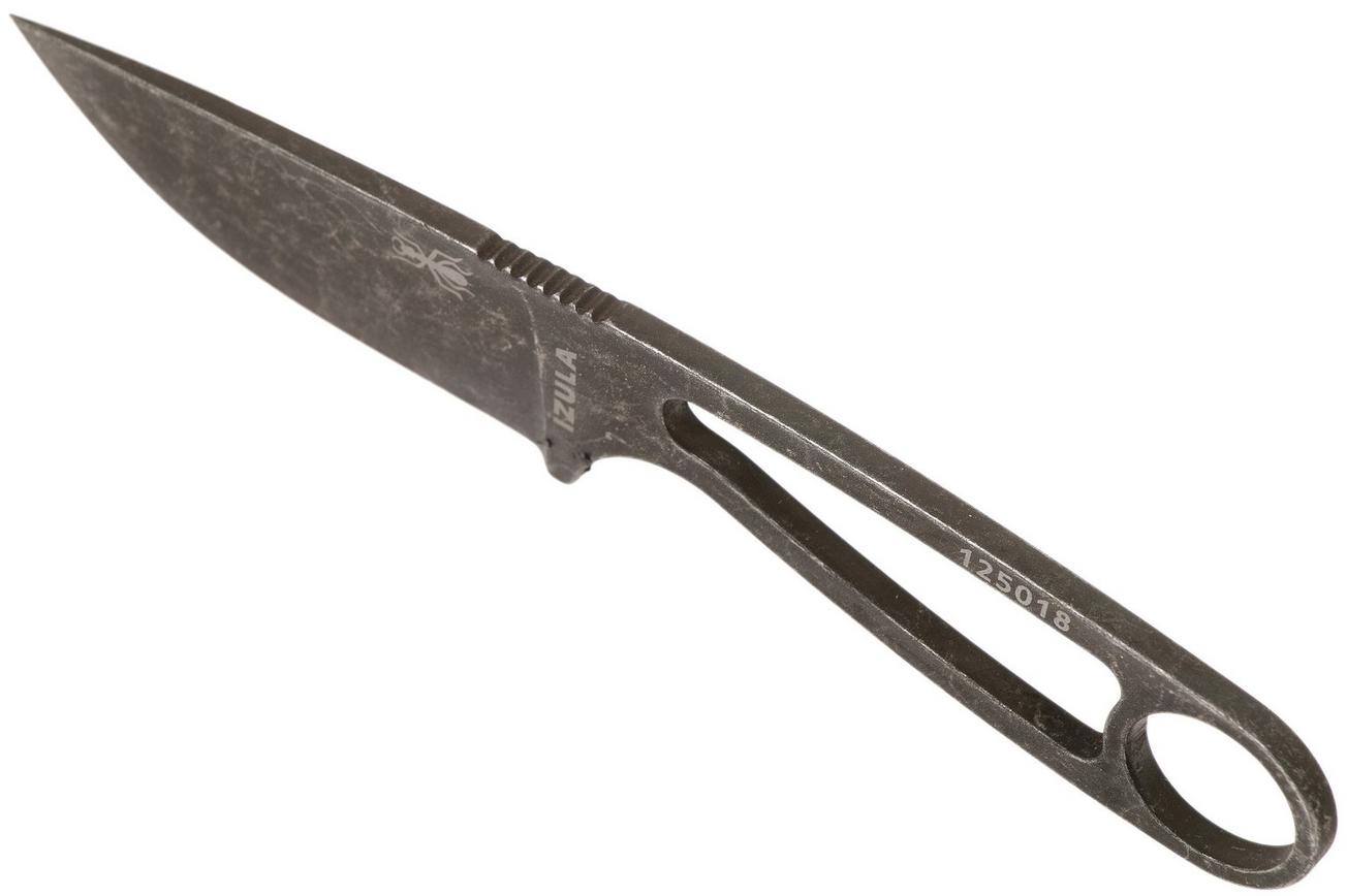 ESEE Izula Black Oxide IZULA-BBO nekmes met zwarte schede   riemclip