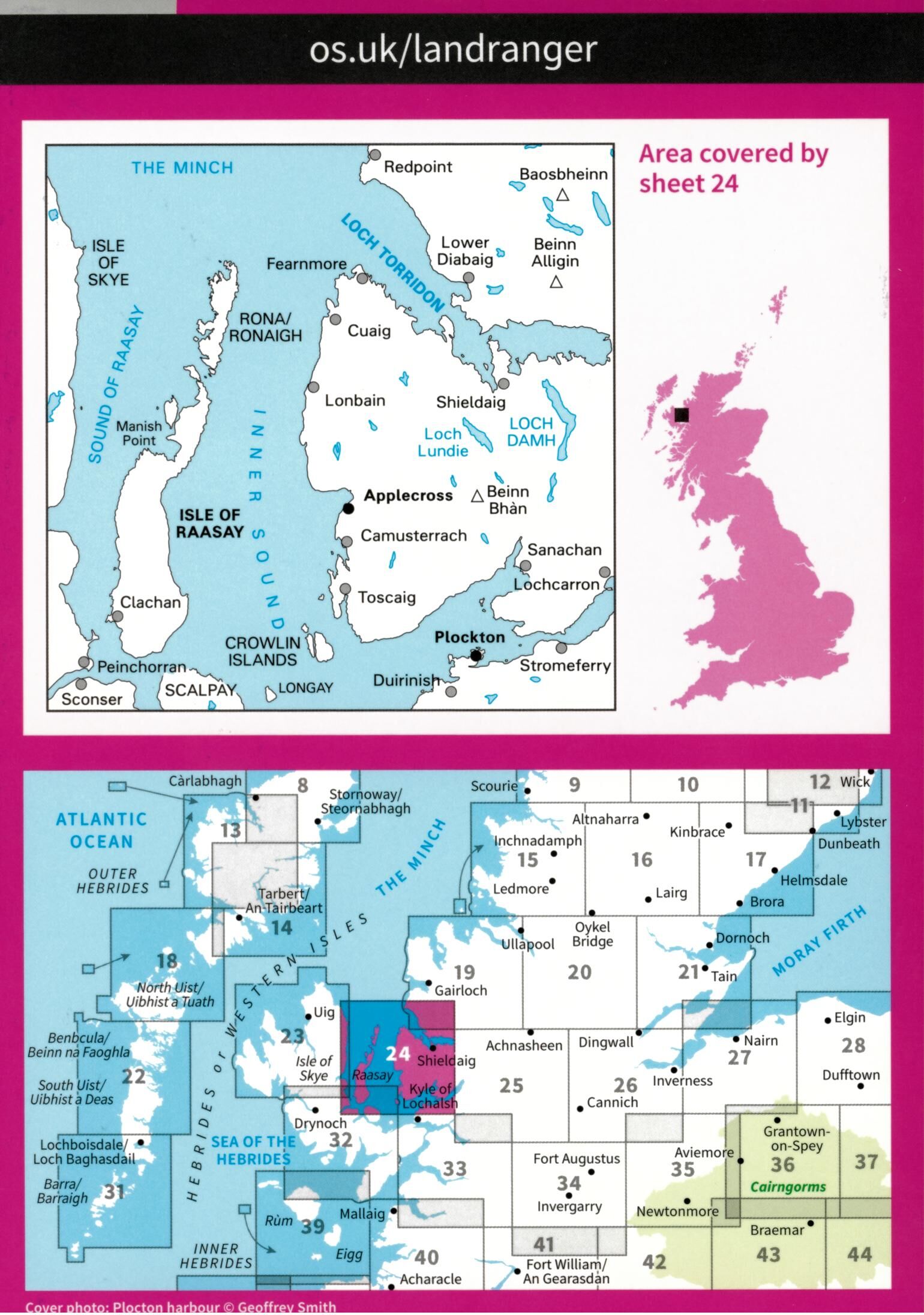 ORDNANCE SURVEY - 24 GB RAASAY APPLECROSS 1 50 000