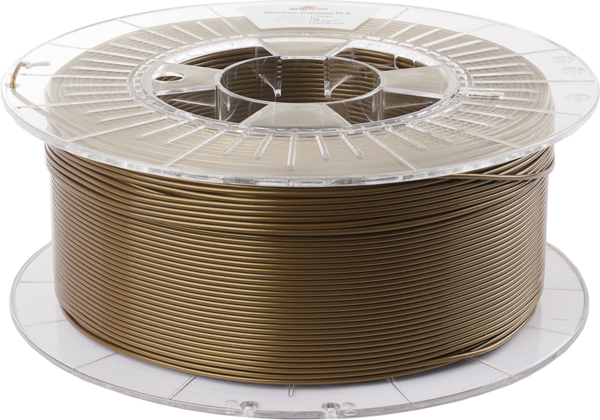 Spectrum  PLA Premium Pearl Bronze, 1,75 mm / 1000 g    Verzugsfreies PLA in guter Qualität