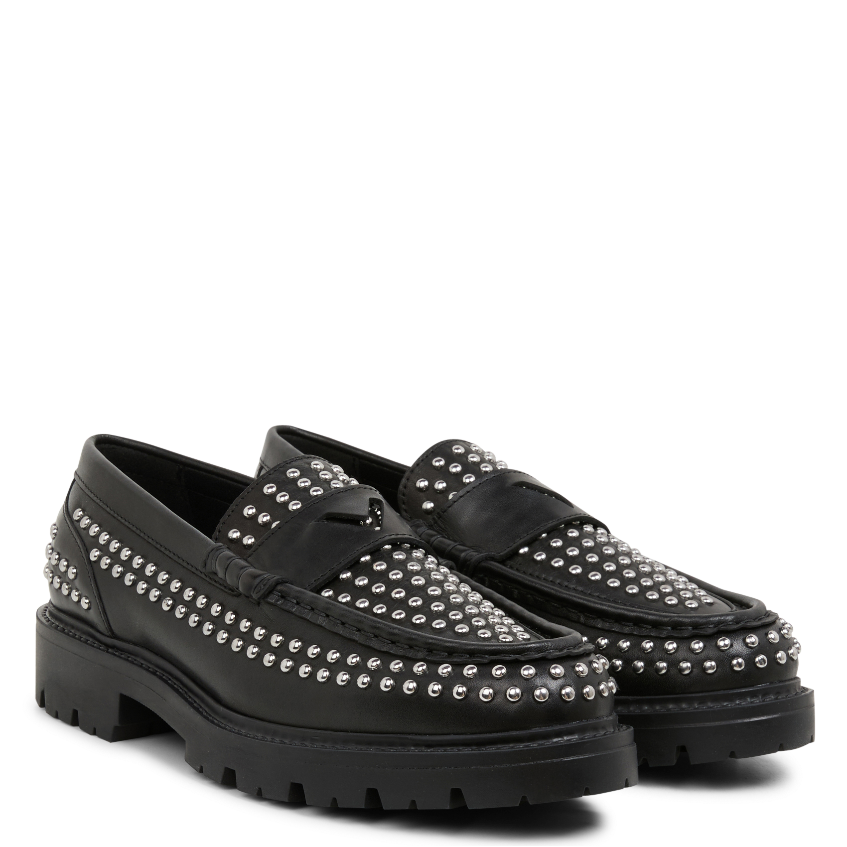 Mocassins à studs| Noir