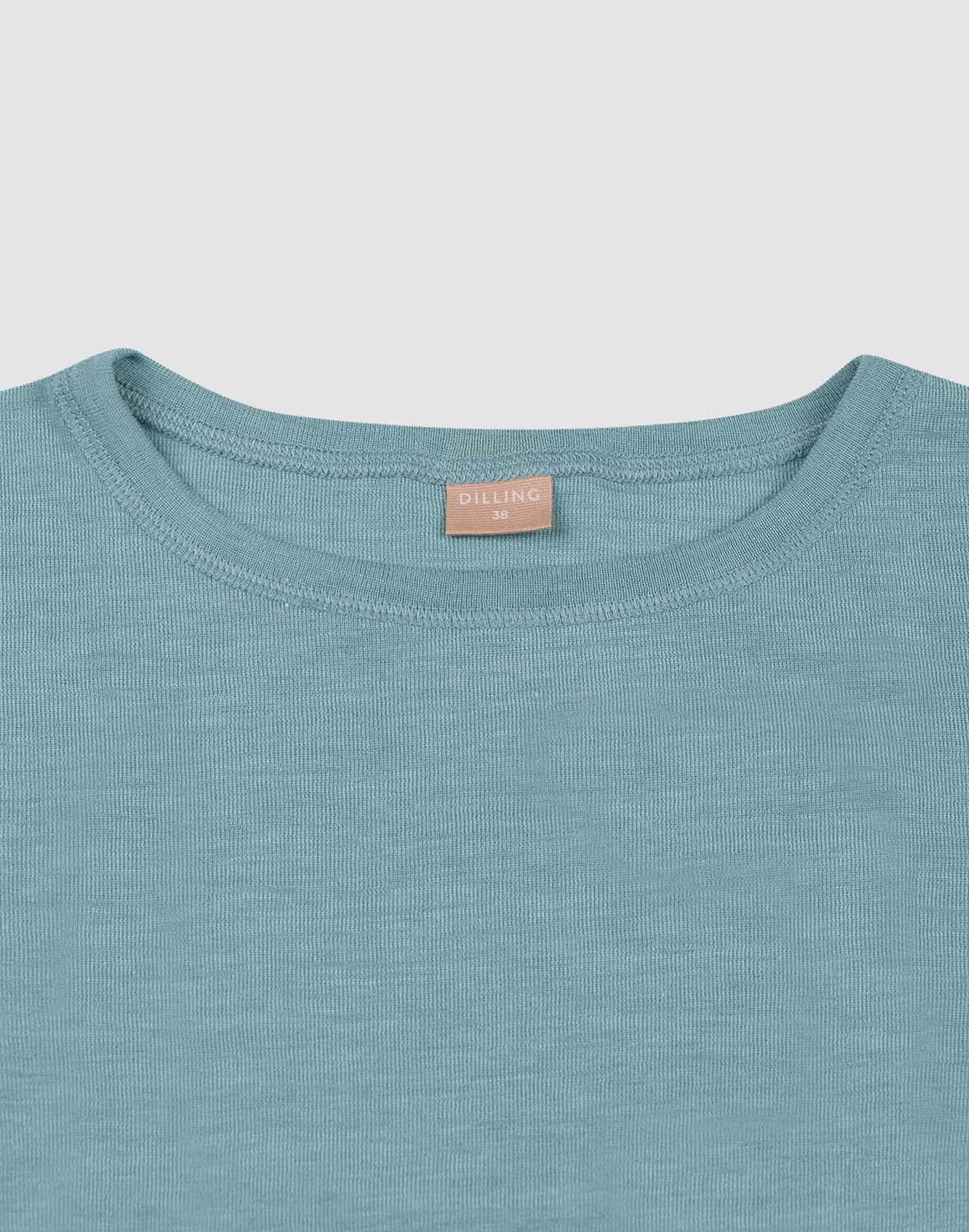 T-shirt met ruches van merinowol/zijde voor dames