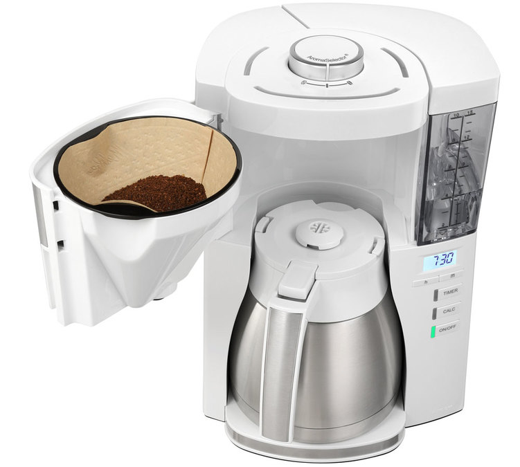 Cafetière blanche Melitta Look V Therm Timer 1025-17 blanche + offre cadeaux
