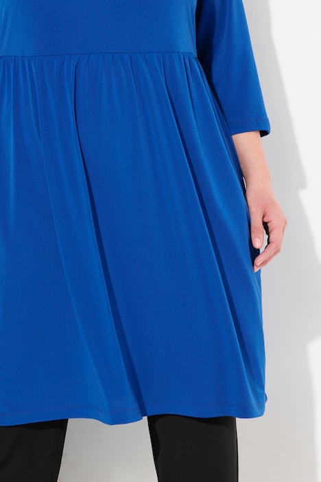 Longshirt, A-Linie, Tunika-Ausschnitt, 3/4-Arm, Taschen