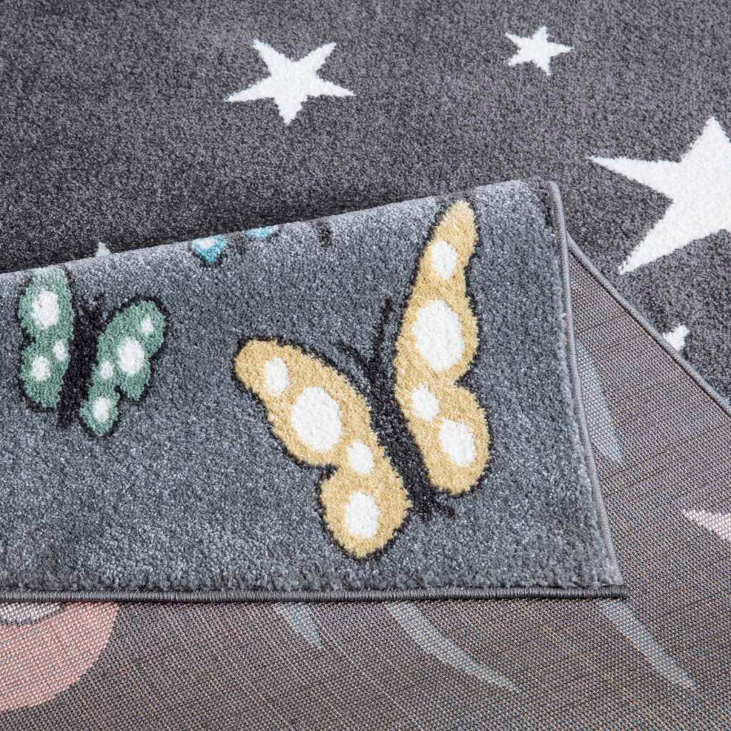 Carpet City Kinderteppich »ANIME916« rechteckig 11 mm Höhe Kinderzimmer Teppich Modern mit Mond, Blumen, Wolken, Creme, Multi