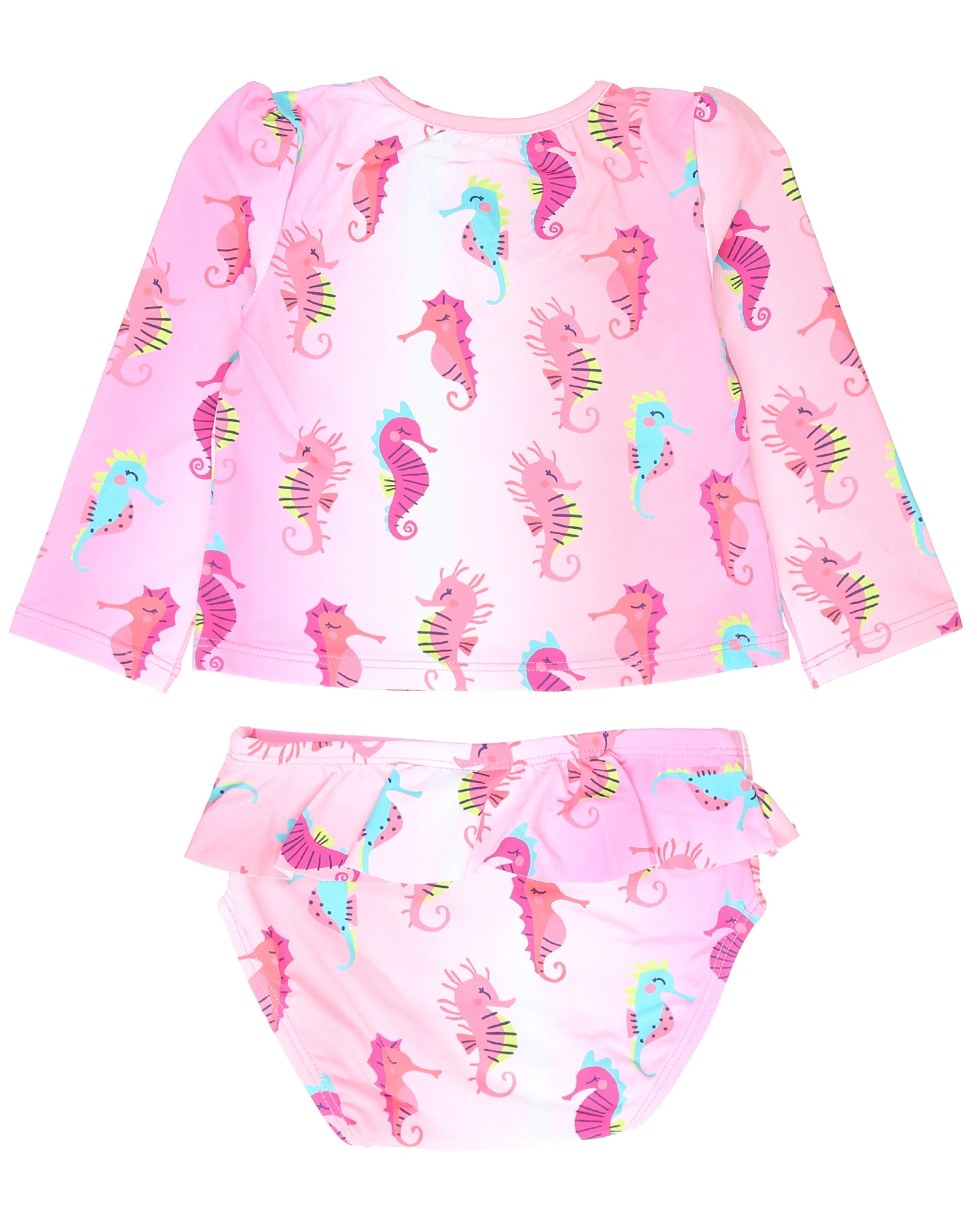 Schwimmanzug LITTLE SEA HORSES 2-teilig in rosa