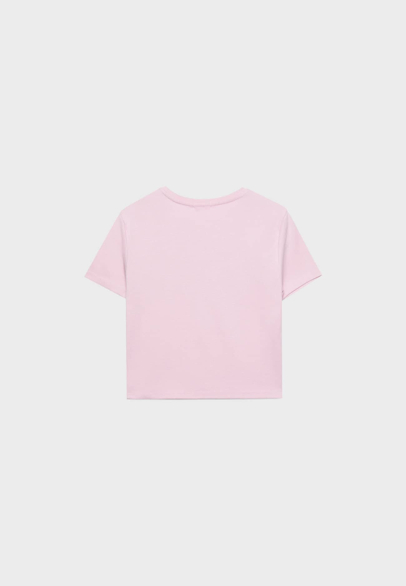 Camiseta cropped de manga curta