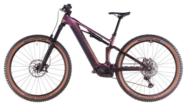 VTT Électrique Tout-Suspendu Cube Stereo Hybrid One44 HPC SLX 800 Shimano Deore XT 12V 800 Wh 27.5'' Violet Vert Molotov 2025