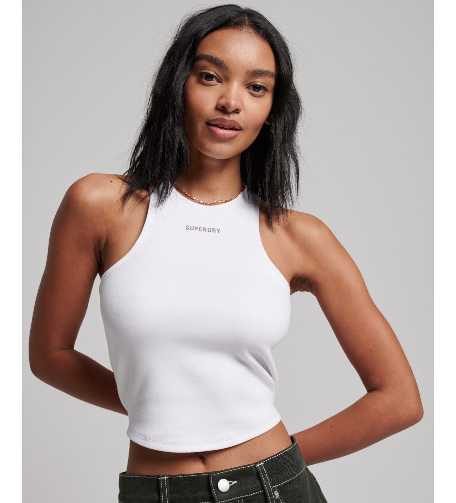 Camiseta técnica branca sem mangas Superdry Code Racer
