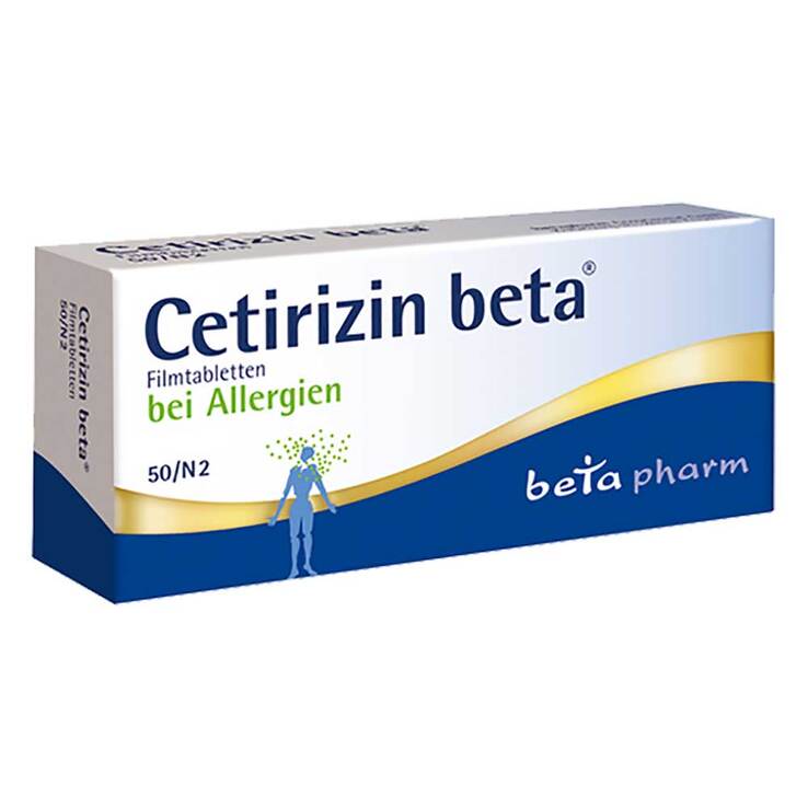 Cetirizin beta Filmtabletten bei Allergien, 50 St