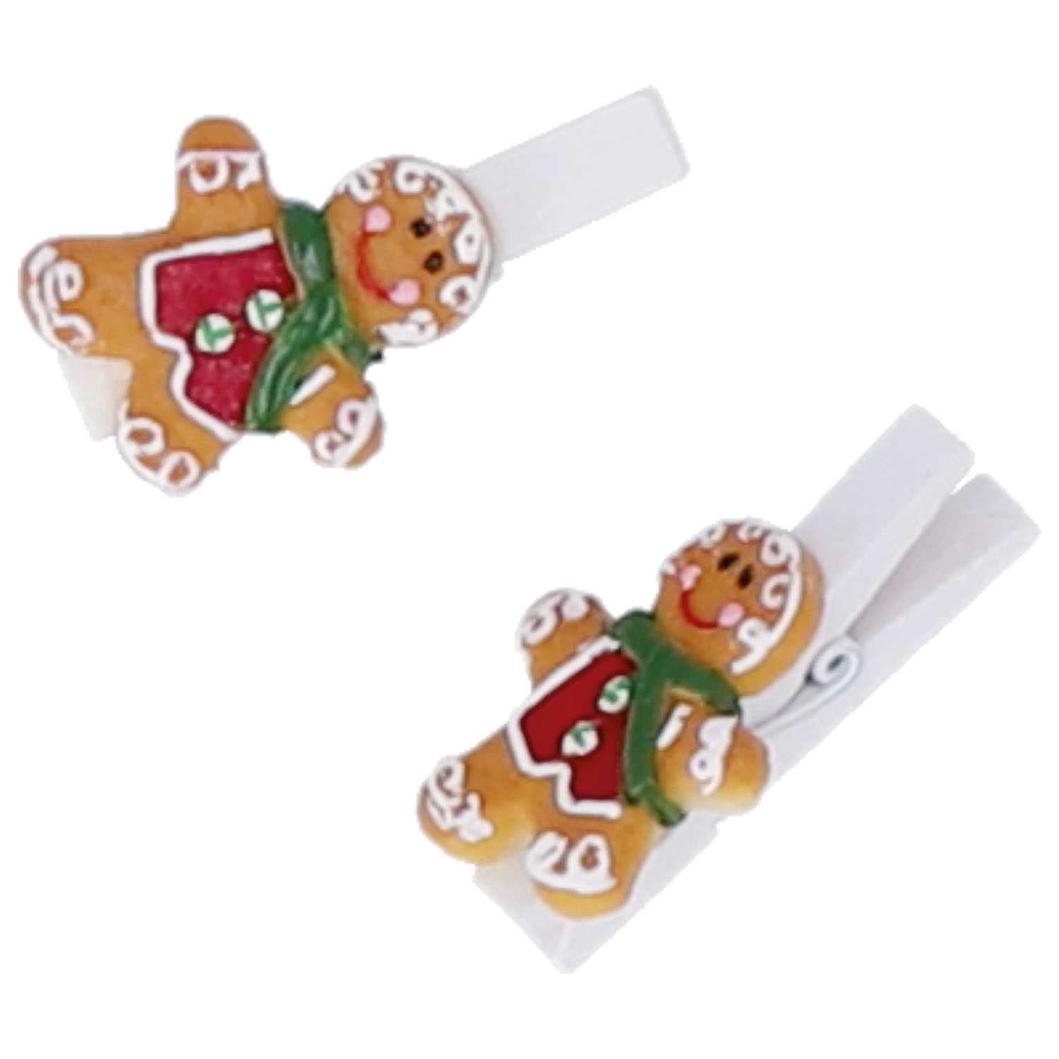 novooo Geschenkklammer Lebkuchenmann 6er