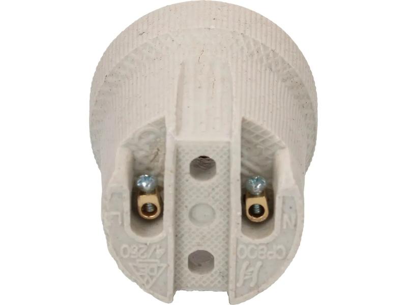 Max Hauri Lampenfassung E27 5kV, M4 Durchgangslöcher Lampenfassung aus Keramik für E27 Leuchtmittel