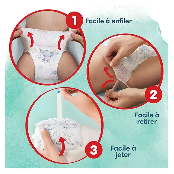 Fraldas Pampers Harmonie Pants Tamanho 5 (12-17 kg) com embalagem de papel reciclável