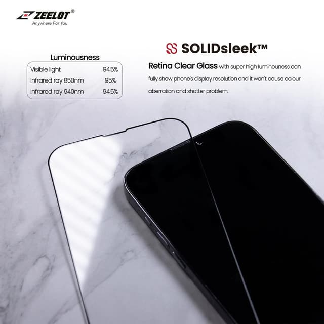 SolidSleek Retina Clear iPhone 13 Mini / Med installationskit