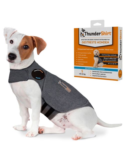 Thundershirt Ontspannend Vest Voor Gestreste Honden Grijs - Direct rustgevend