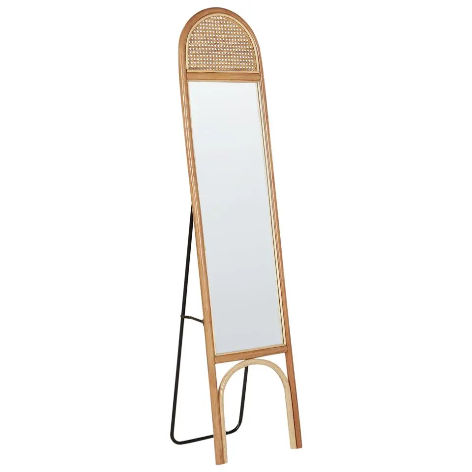 BRUSSEY - Staande spiegel - Naturel - Rotan