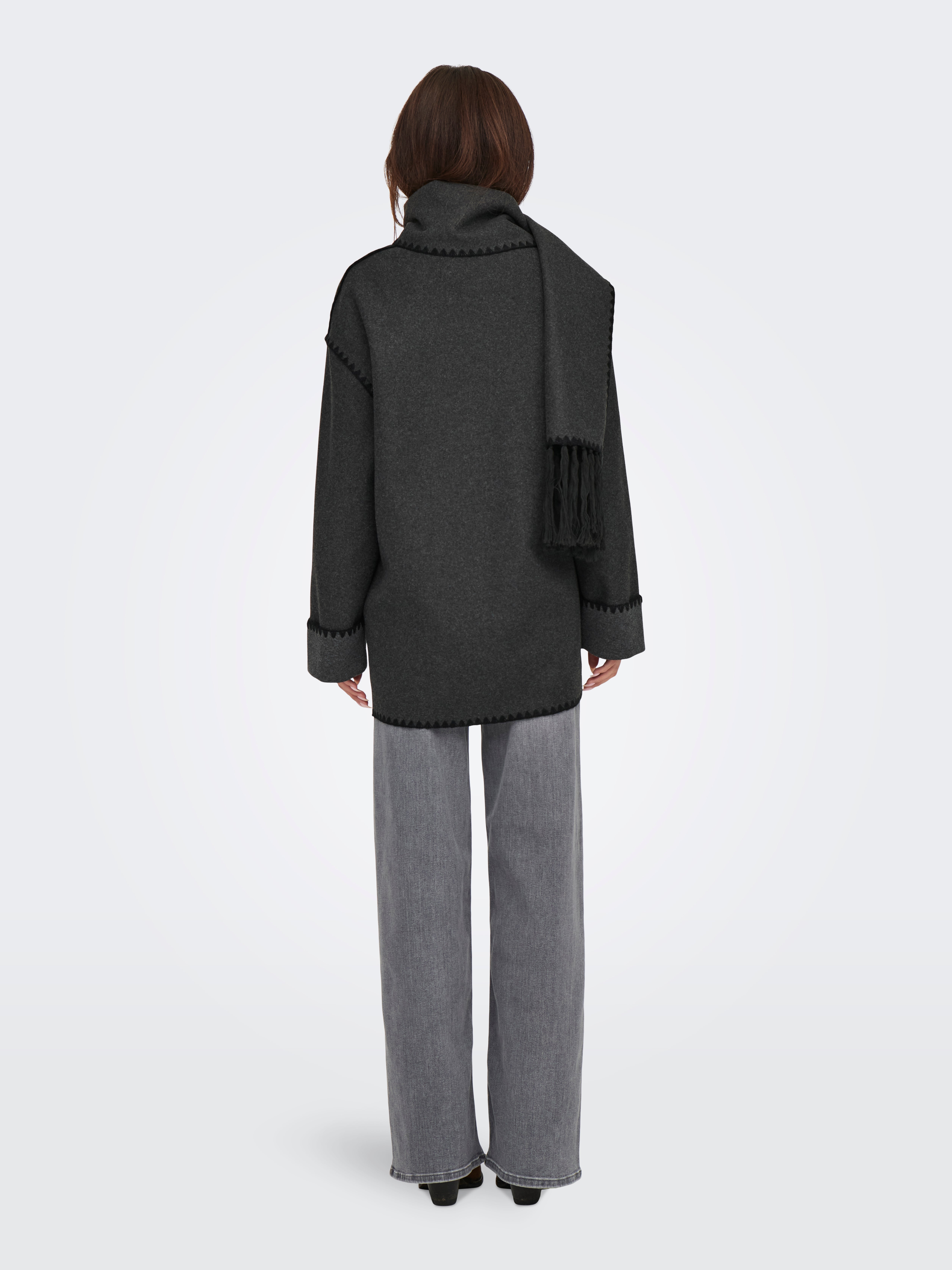 ONLELBA Mantel Dark Grey Melange