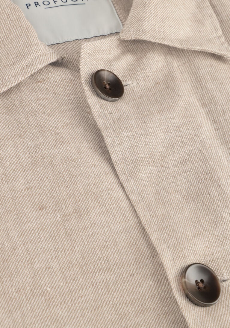 PROFUOMO beige profuomo  overshirt co/linen beige