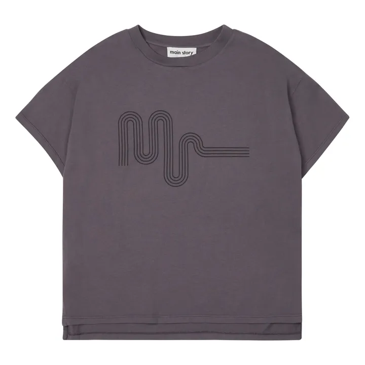 Main Story T-shirt Oversize Monogramme Logo | Gris anthracite