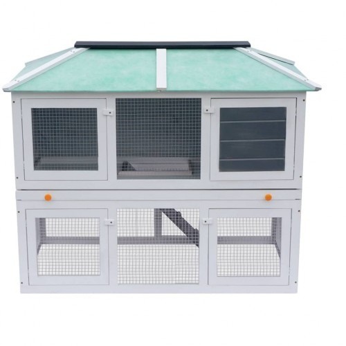 Gaiola de 2 andares para animais, branca