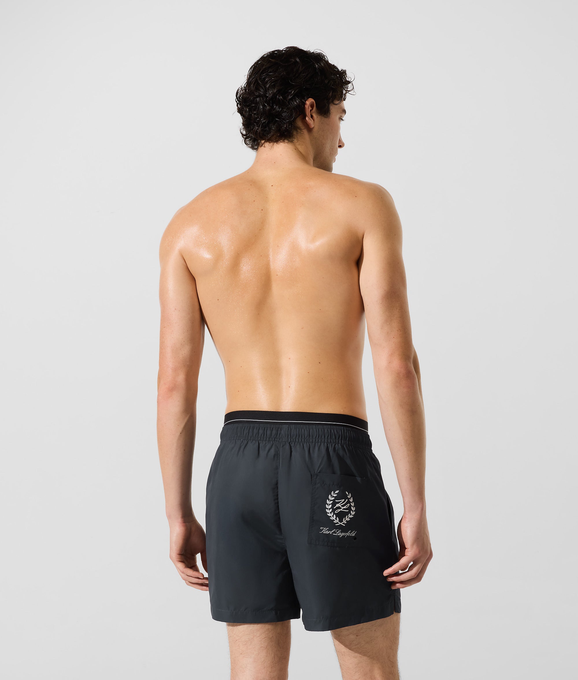 Boardshort met dubbele tailleband