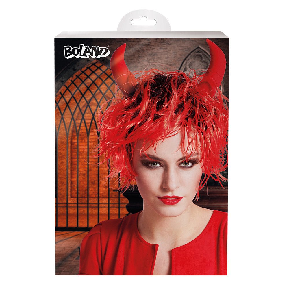 Halloween Pruik Gekruld Rood